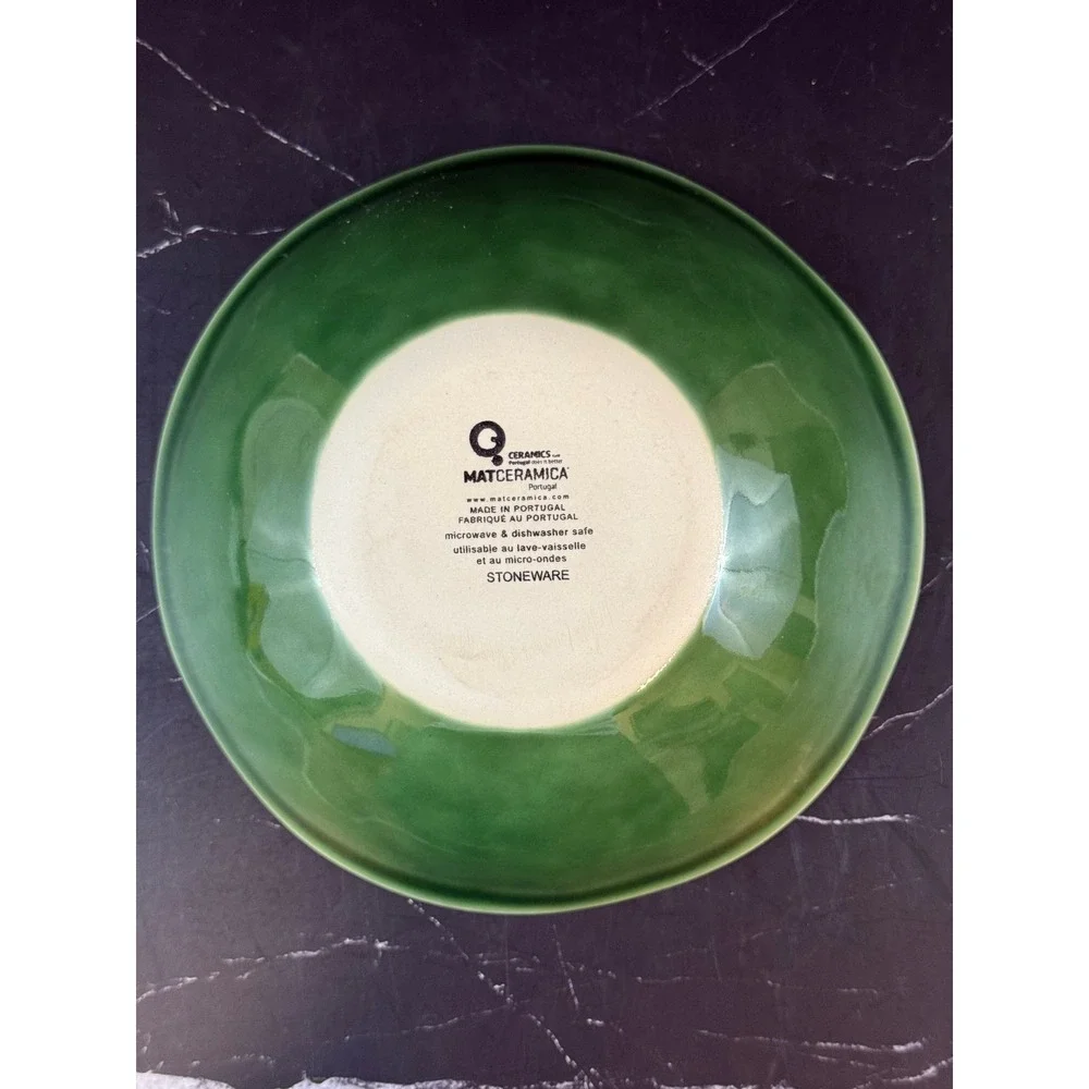 MATCERAMICA Portugal Moss Green M2A66 7 1/2in Soup Cereal Coupe Bowl